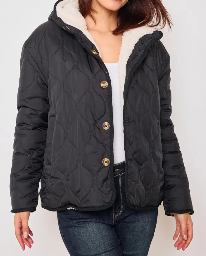 Veste matelassée et réversible (Noir, S - 36)