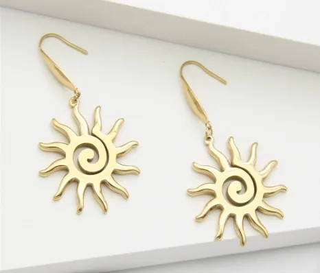 Boucles d'oreilles Soleil (Doré)