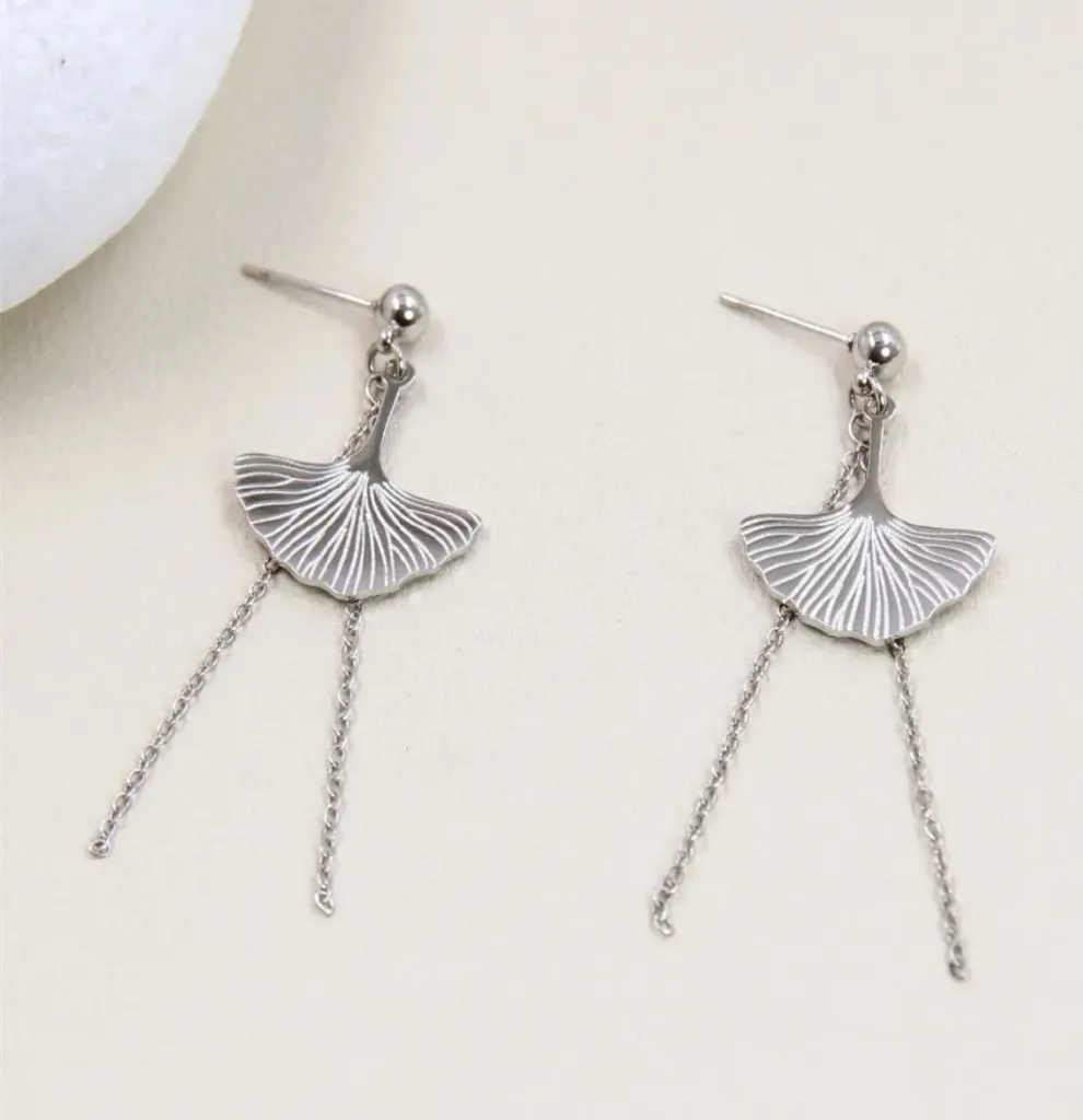 Boucles d'oreilles Ginkgo