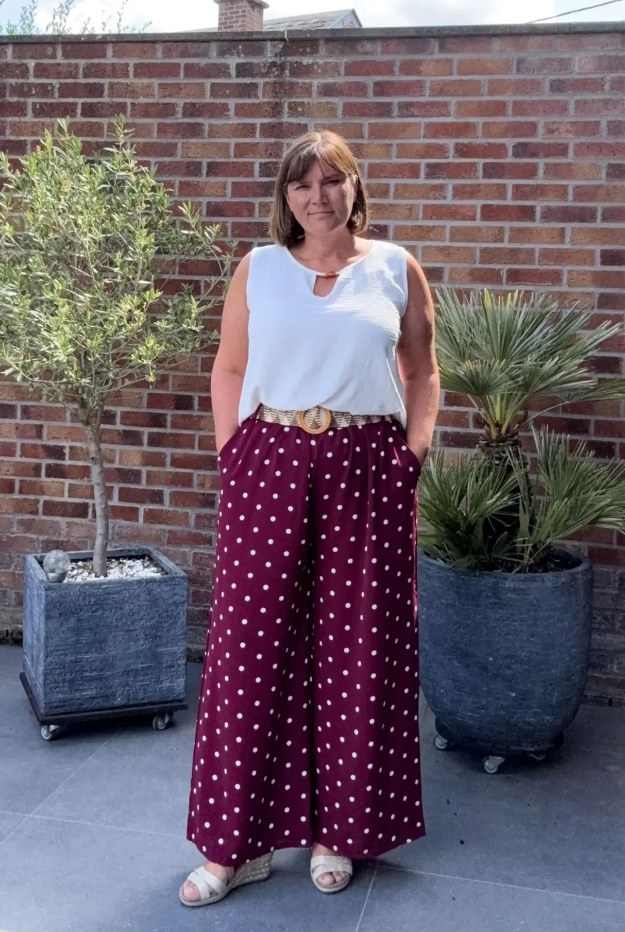 Pantalon fluide petits pois