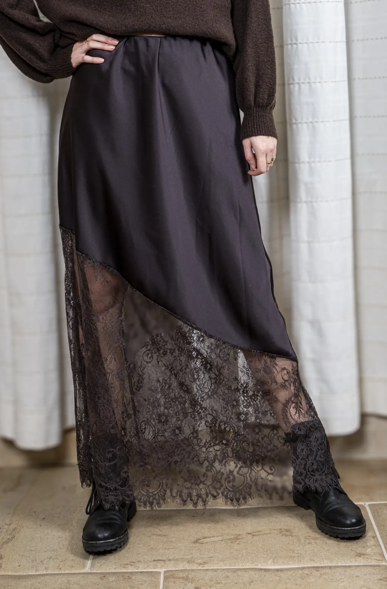 Jupe Asym (TU, Noir)