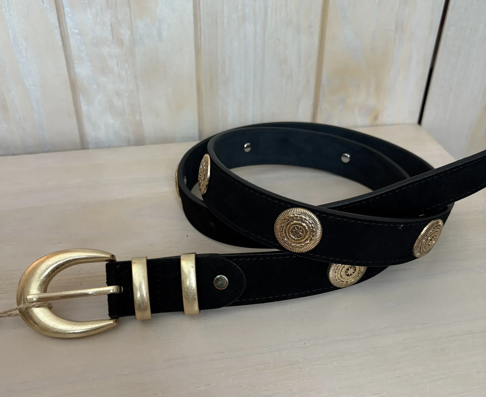 Ceinture Médaille (Noir, 95 cm)